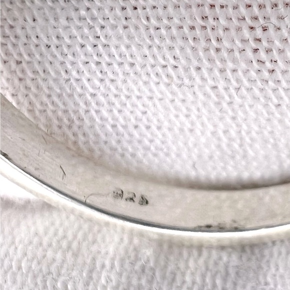 Genuine Copper Turquoise .925 Sterling Silver Moon Teardrop Ring - Picture 10 of 15